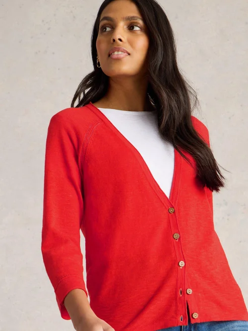Strickjacke Naria aus Leinenmischung - Brt Orange - 46 Bild 3