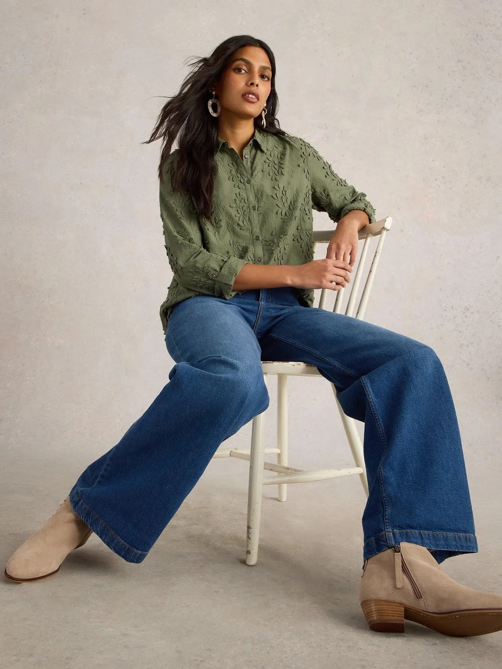 Bestickte Bluse Sophie - Dus Green - 48 Bild 1