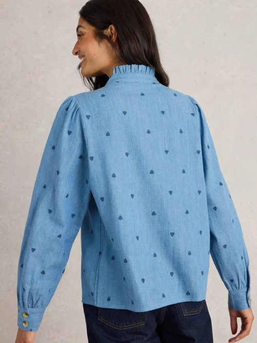 Bestickte Bluse Pauline - Denim Mlt - 46 Bild 4
