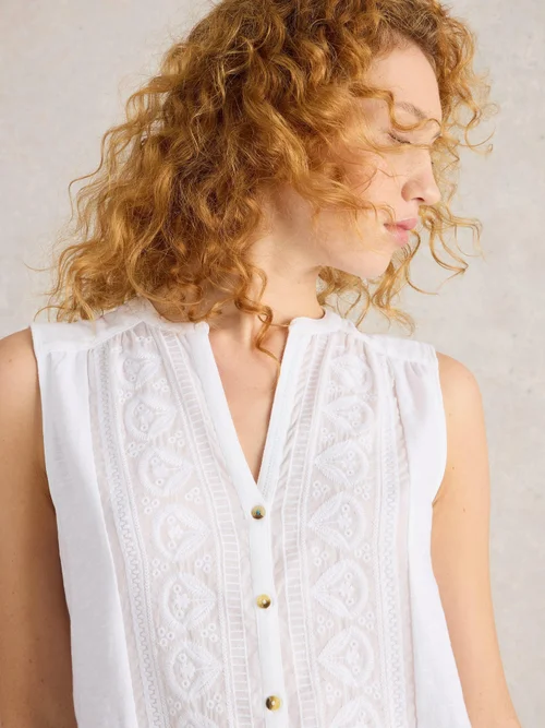 Ärmellose Bluse Tulip - Bril White - 52/R Bild 1