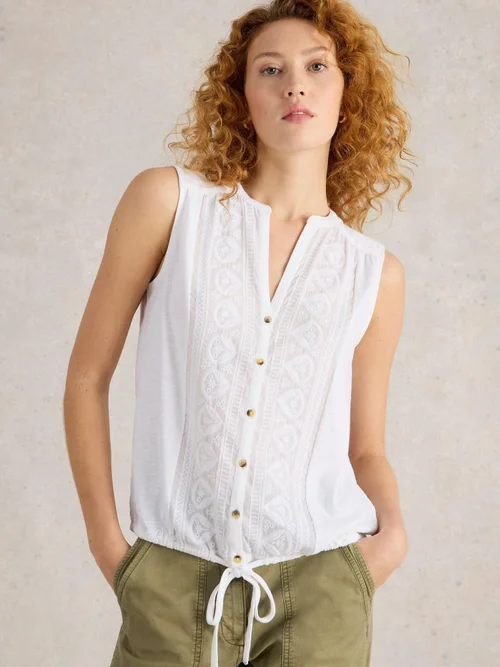 Ärmellose Bluse Tulip - Bril White - 52/R Bild 3