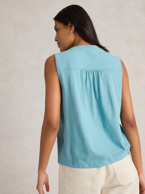 Ärmellose Bluse Tulip - Mid Blue - 46/R Bild 4