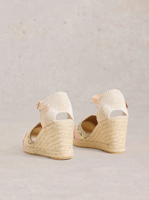 Espadrilles mit Häkelmuster - Ivory Mlt - 41 Bild 4