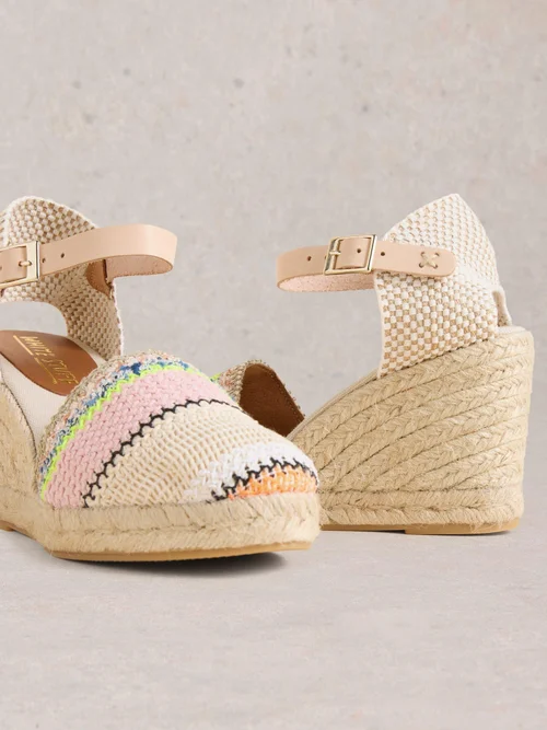 Espadrilles mit Häkelmuster - Ivory Mlt - 36 Bild 3