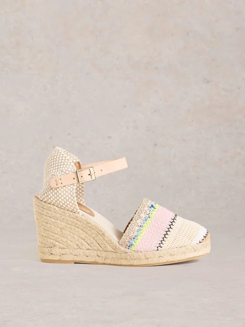 Espadrilles mit Häkelmuster - Ivory Mlt - 41 Bild 1