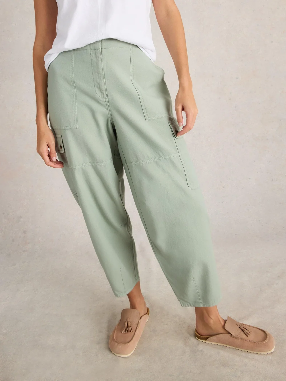 Weiche Cargohose Anabel - Lgt Green - 40/R Bild 1