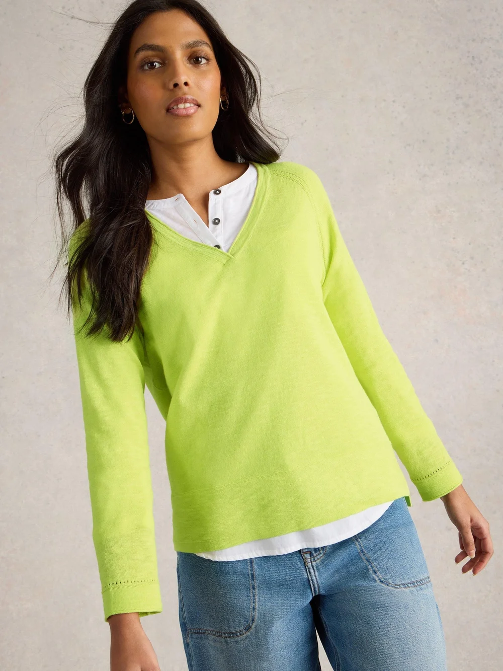 Pullover Naria aus Leinenmischung - Brt Yellow - 52 Bild 1