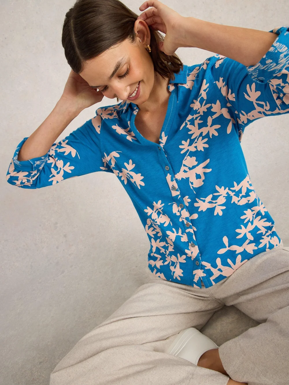 Jerseybluse Annie - Pink Pr - 52 Bild 1