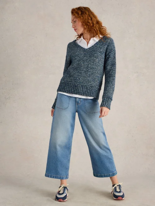 7/8-Jeans Tia mit weitem Bein - Mid Denim - 46/R Bild 2