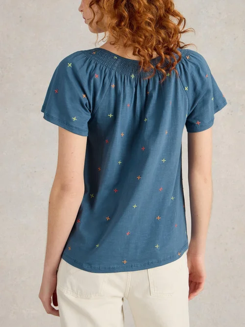 Bestickte Bluse Luella - Navy Multi - 52 Bild 4