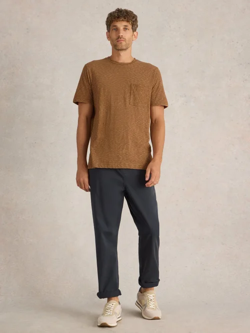 Gestreiftes T-Shirt Suffolk - Mid Brown - S Bild 2