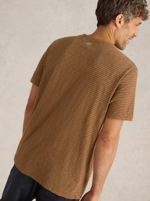Gestreiftes T-Shirt Suffolk - Mid Brown - S Bild 4