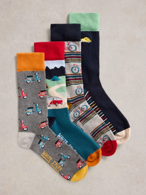 4-er Pack Socken Road Trip - Navy Multi - 41-43 Bild 2