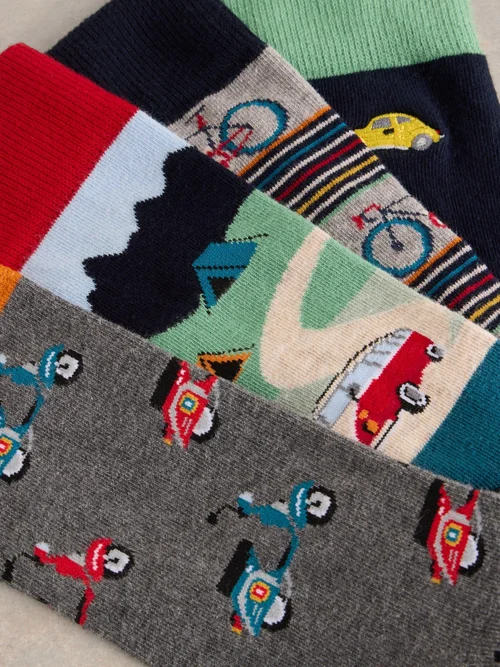 4-er Pack Socken Road Trip - Navy Multi - 41-43 Bild 3