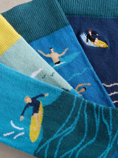 4-er Pack Socken Meer - Blue Mlt - 44-46 Bild 3