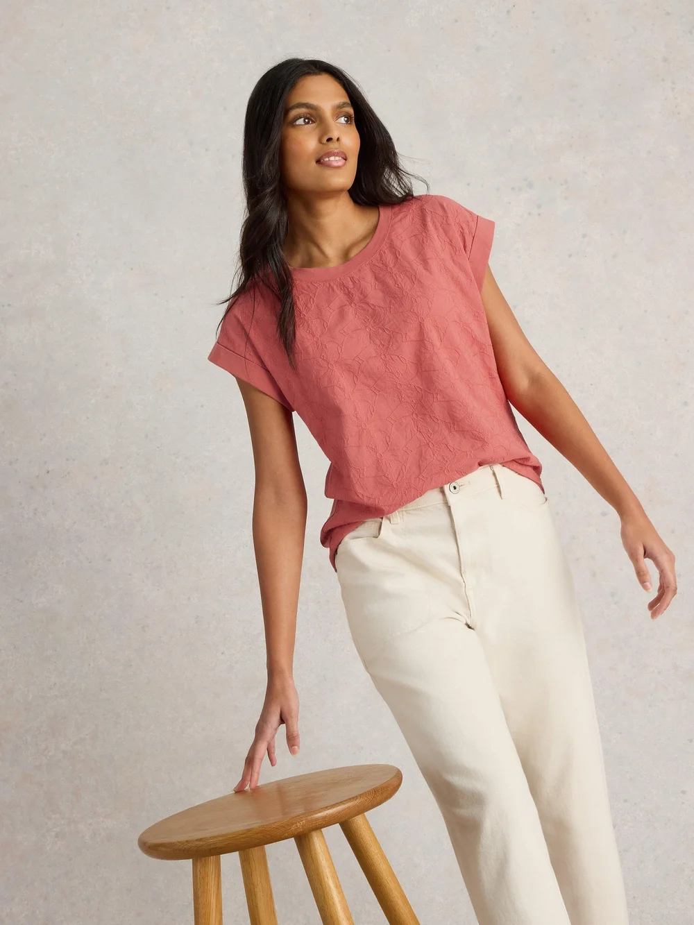 Besticktes Top Betty - Mid Pink - 52 Bild 1