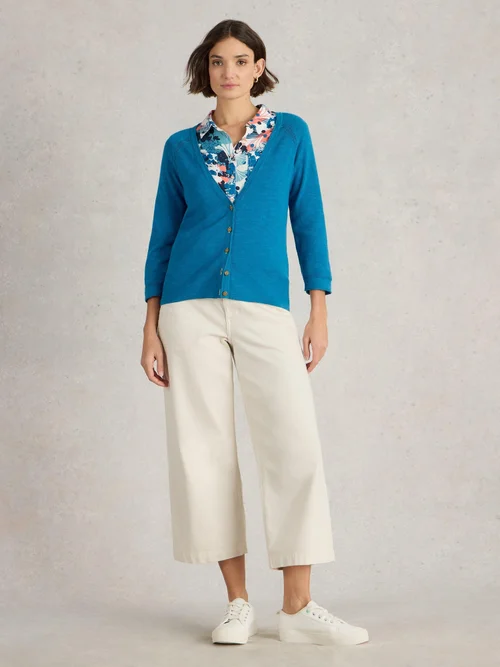 Strickjacke Naria aus Leinenmischung - Brt Blue - 52 Bild 2