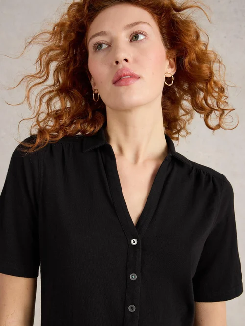 Kurzarmbluse Annie - Pure Blk - 48 Bild 3