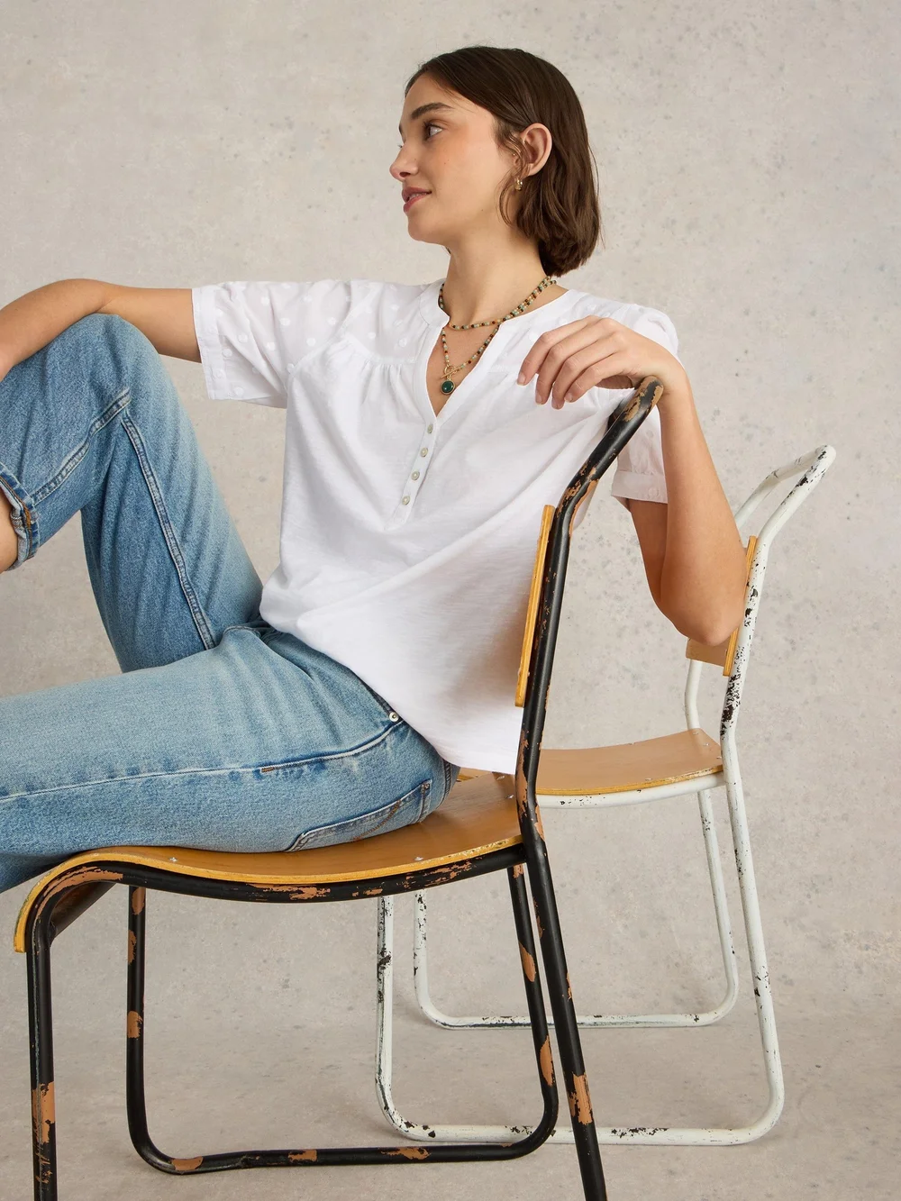 Bluse Ellie aus Bio-Baumwolle - Bril White - 52 Bild 1