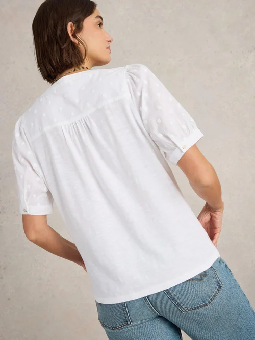 Bluse Ellie aus Bio-Baumwolle - Bril White - 52 Bild 4
