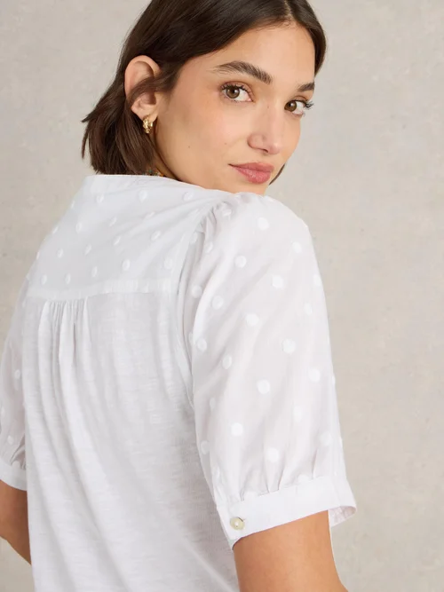 Bluse Ellie aus Bio-Baumwolle - Bril White - 52 Bild 3