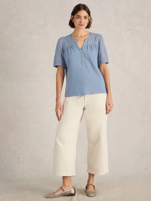 Bluse Ellie aus Bio-Baumwolle - Mid Blue - 52 Bild 2