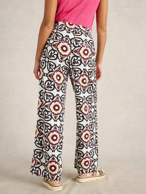 Hose Lucy aus Leinenmischung - White Pr - 52/R Bild 4