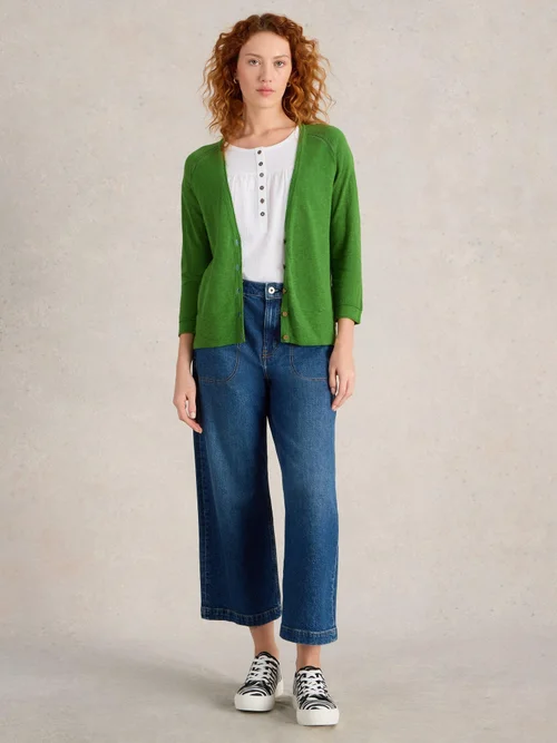 Strickjacke Naria aus Leinenmischung - Brt Green - 52 Bild 2