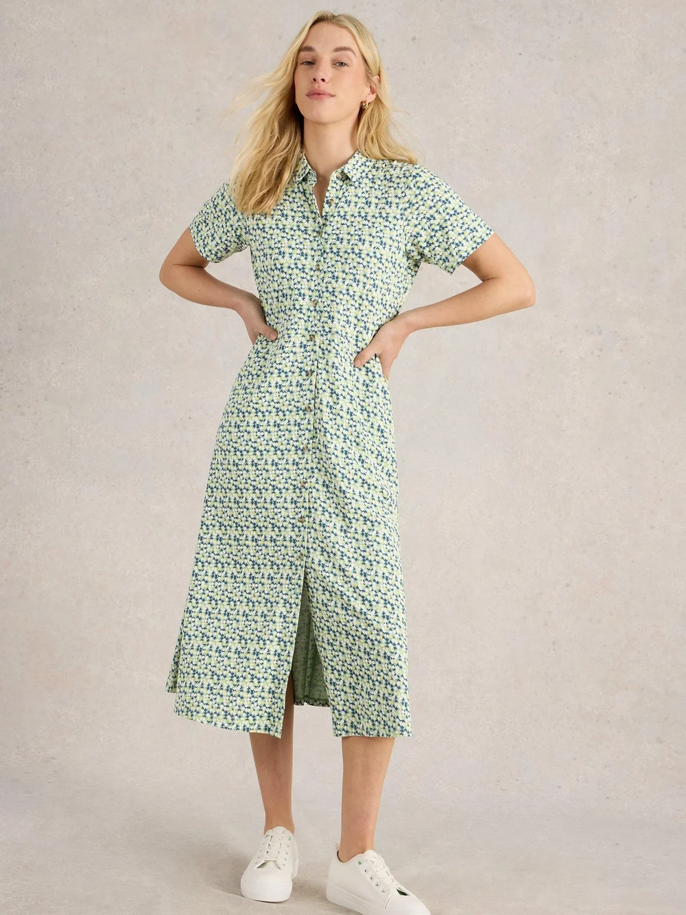 Blusenkleid Rua aus Jersey - Green Mlt - 52/R Bild 1