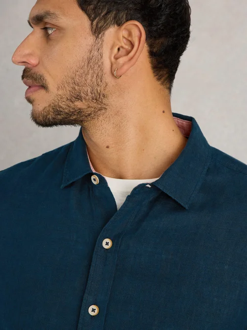 Leinenhemd Keswick Langarm - Dark Navy - XXXL Bild 3