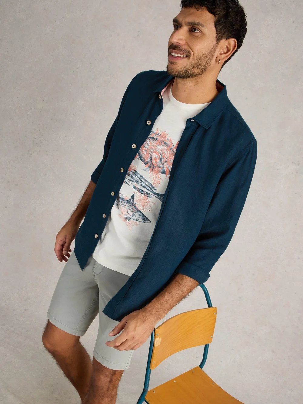 Leinenhemd Keswick Langarm - Dark Navy - XXXL Bild 1