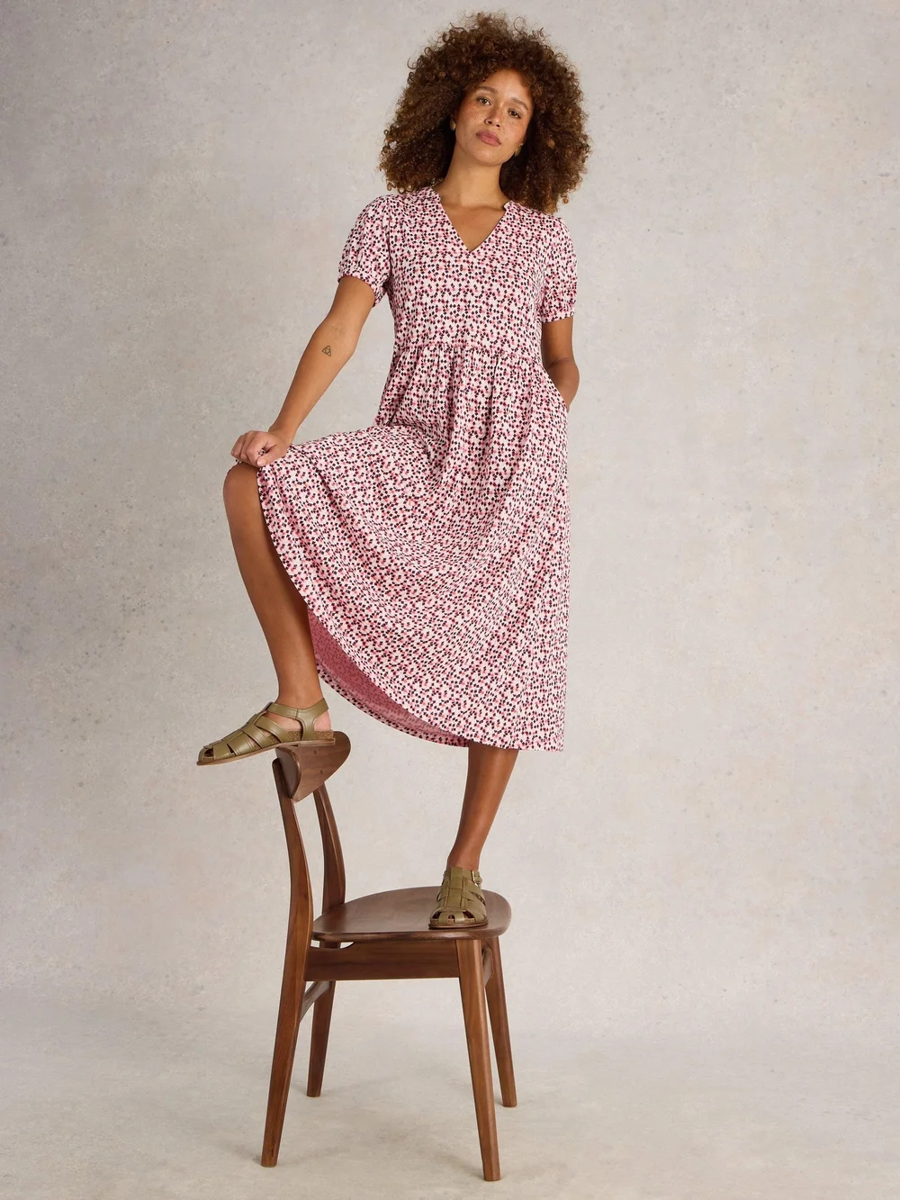 Jerseykleid Leah - Red Mlt - 52/R Bild 1