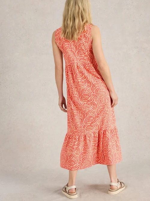 Maxikleid Cameron aus Jersey - Red Pr - 52/R Bild 4
