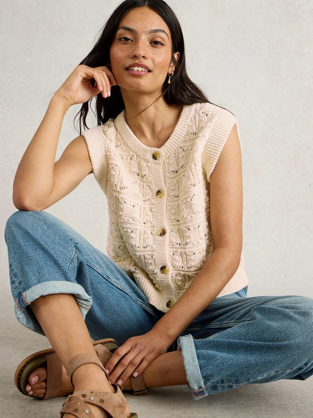 Strickweste Anna - Lgt Nat - XL Bild 1