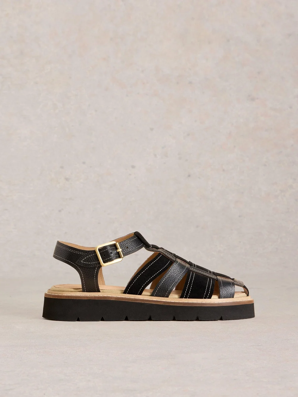 Riemensandalen mit Profilsohle - Pure Blk - 41 Bild 1