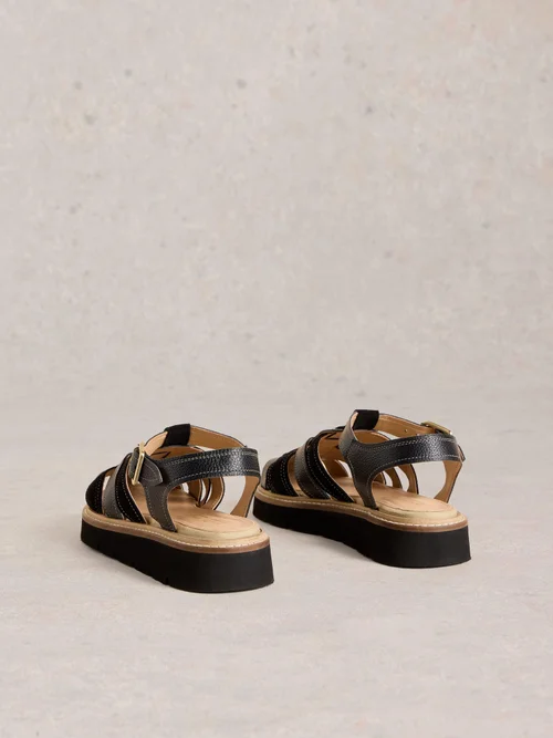Riemensandalen mit Profilsohle - Pure Blk - 41 Bild 4