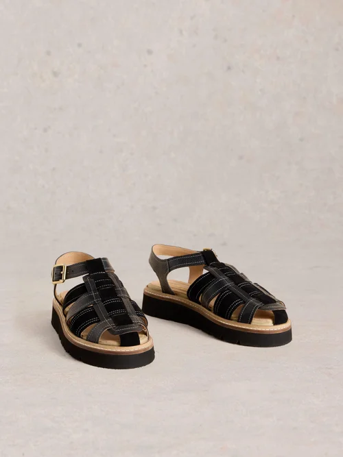 Riemensandalen mit Profilsohle - Pure Blk - 41 Bild 2