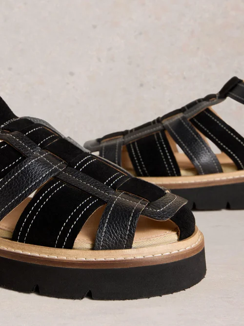 Riemensandalen mit Profilsohle - Pure Blk - 41 Bild 3