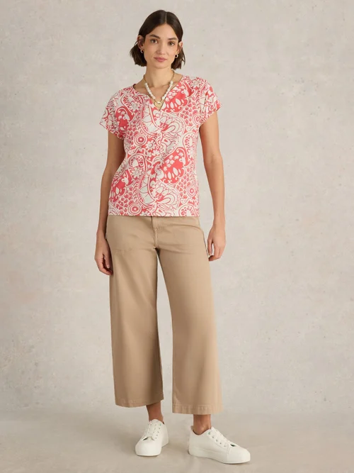 T-Shirt Nelly mit Keilausschnitt - Coral Mlt - 52 Bild 2