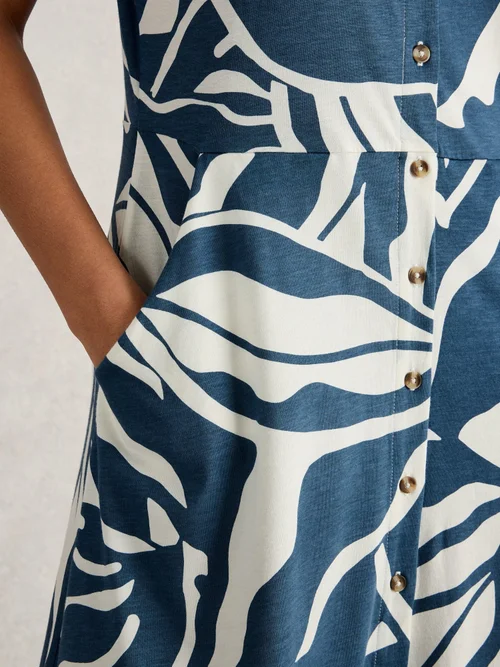 Blusenkleid Rua aus Jersey - Navy Pr - 50/R Bild 3
