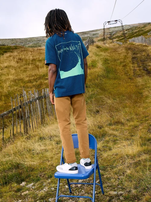 T-Shirt mit Tasche - Blue Pr - XXXL Bild 1