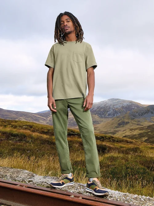 T-Shirt mit Tasche - Green Pr - XXL Bild 2
