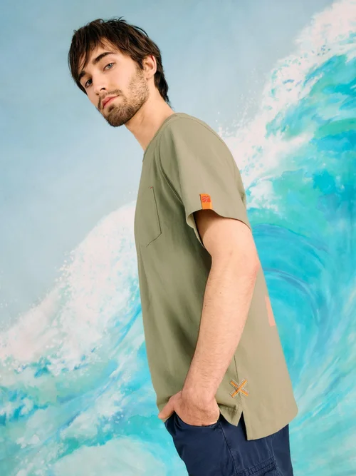 T-Shirt mit Tasche - Green Pr - XXXL Bild 4