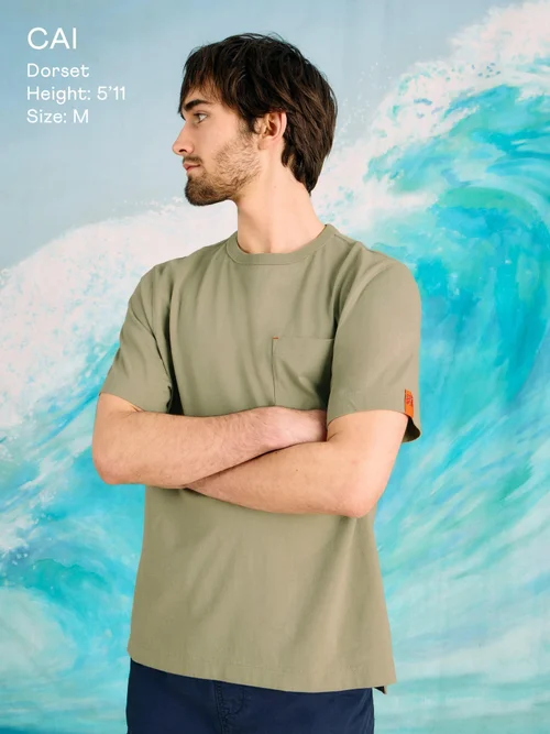 T-Shirt mit Tasche - Green Pr - XXL Bild 3