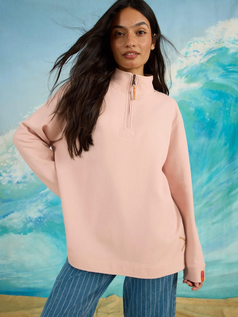 Piqué Sweatshirt - Lgt Pink - XXXL Bild 1