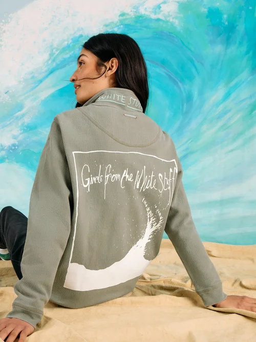 Piqué Sweatshirt - Khaki Grn - XL Bild 1