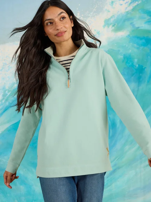 Piqué Sweatshirt - Lgt Blue - XL Bild 3