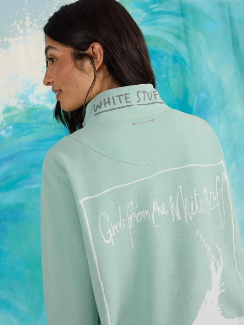 Piqué Sweatshirt - Lgt Blue - XL Bild 4
