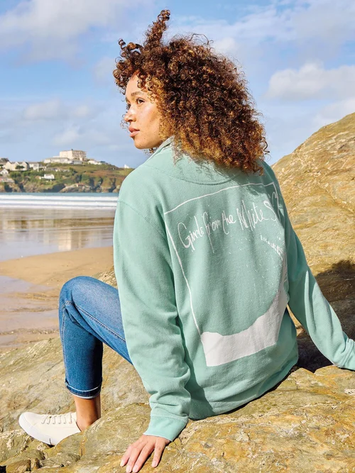 Piqué Sweatshirt - Lgt Blue - XL Bild 1