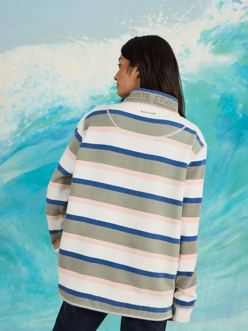 Gestreiftes Sweatshirt - Green Mlt - XL Bild 4
